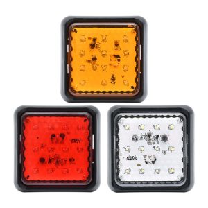 universal 12v/24v led square tail light for trucks, trailers, and rvs