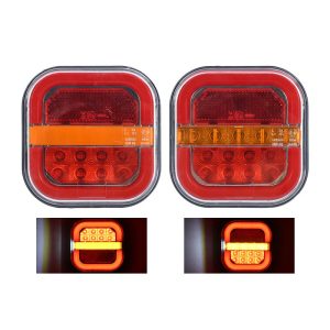 24v led sequential flow square hamburger side marker light