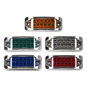 12v 24v 12led side marker light reflector cup high low bright strobe light