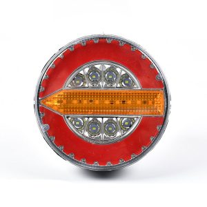 4" round led hamburger tail light 12v/24v sequential flowing signal