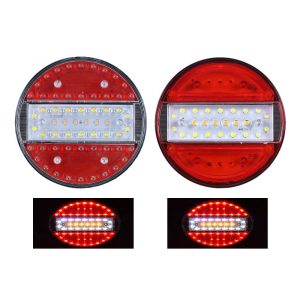12v 24v led sequential flowing hamburger tail light for truck